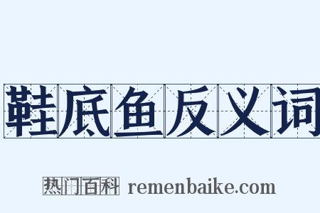 鞋底鱼反义词是什么意思的图片